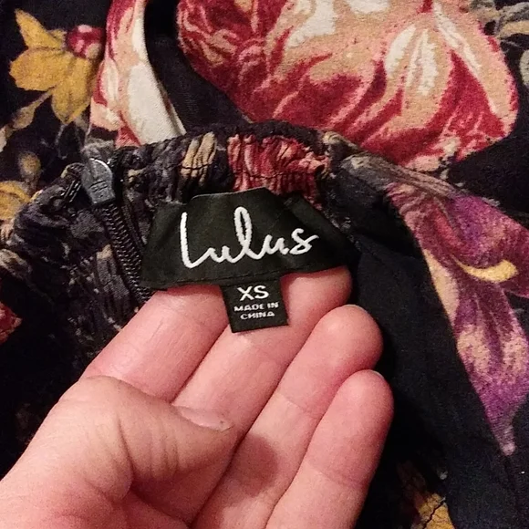 Lulus Strapless Navy Floral Mini Dress Size XS - Picture 5 of 14